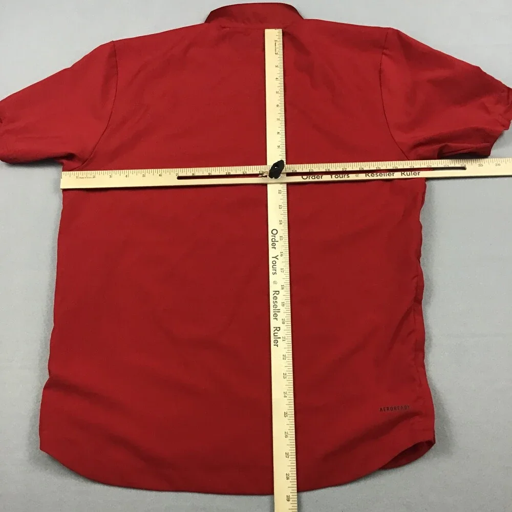 Nebraska Cornhuskers Shirt Men Small Red 1/4 Zip Adidas Aeroready NCAA S *